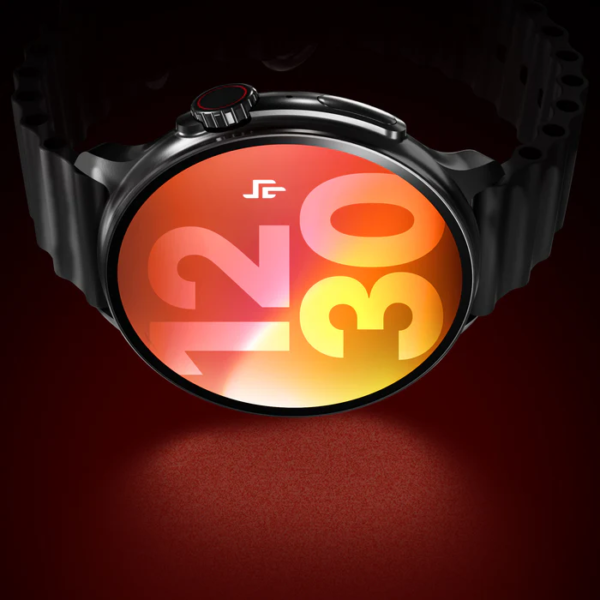 CrossBeats Aura Round 1.46" Super AMOLED Smart Watch, Always On, Advanced AI ENC Bluetooth Calling, in-Built Games, Fast Charge, Rotating crown, 123+ Sports modes, 454 × 454 Pixel - Image 2