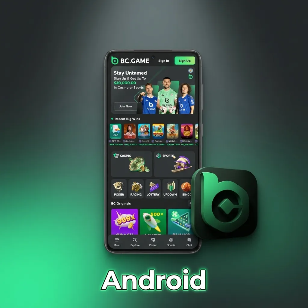 Download BC Game Android app APK for devices with Android 5.0+, bypassing Google Play restrictions for mobile betting.