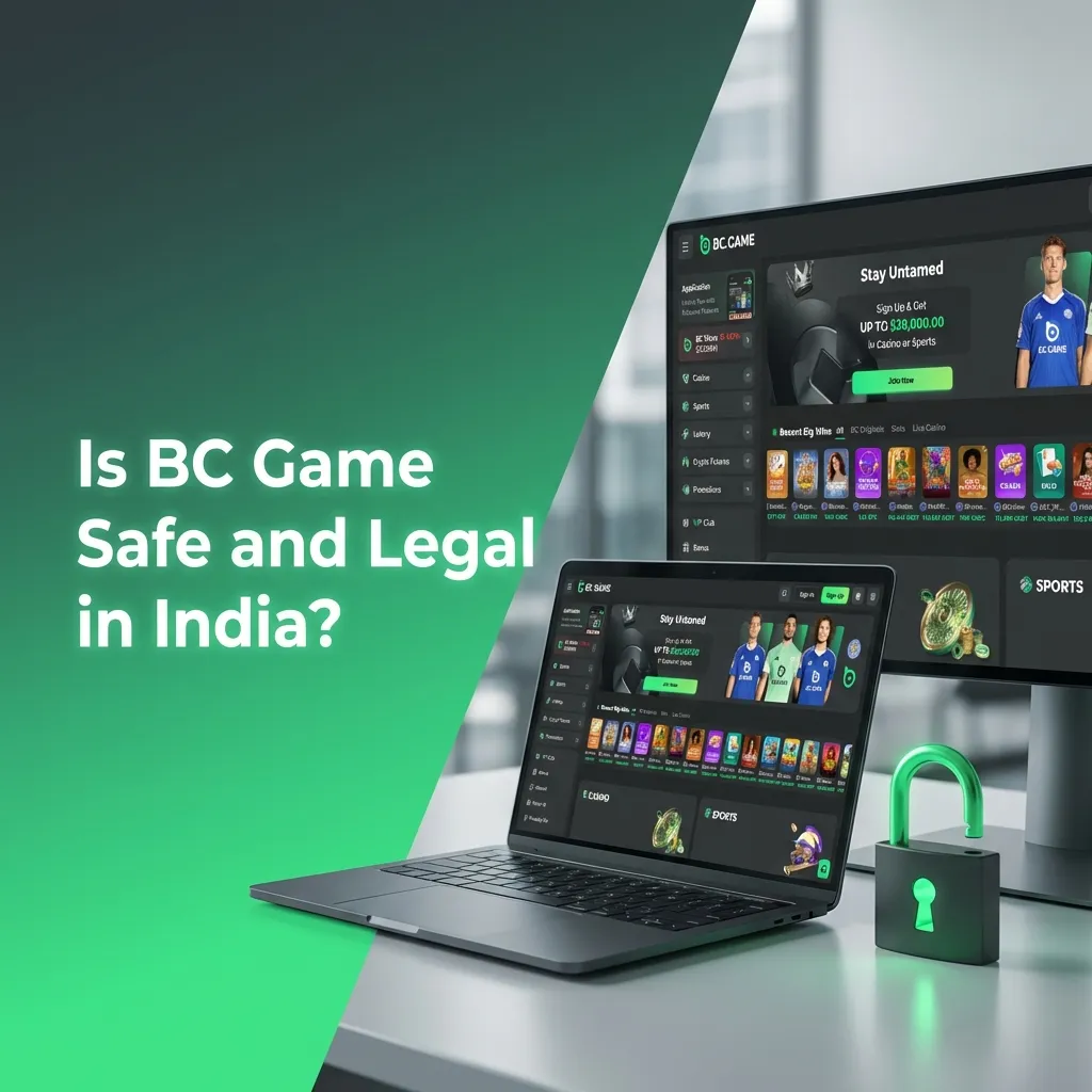 BC Game casino platform displaying Curaçao license and security features for Indian players