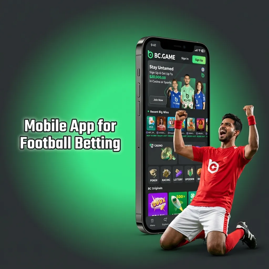 Mobile app interface showing football betting options with live odds and quick access to Indian Super League matches.