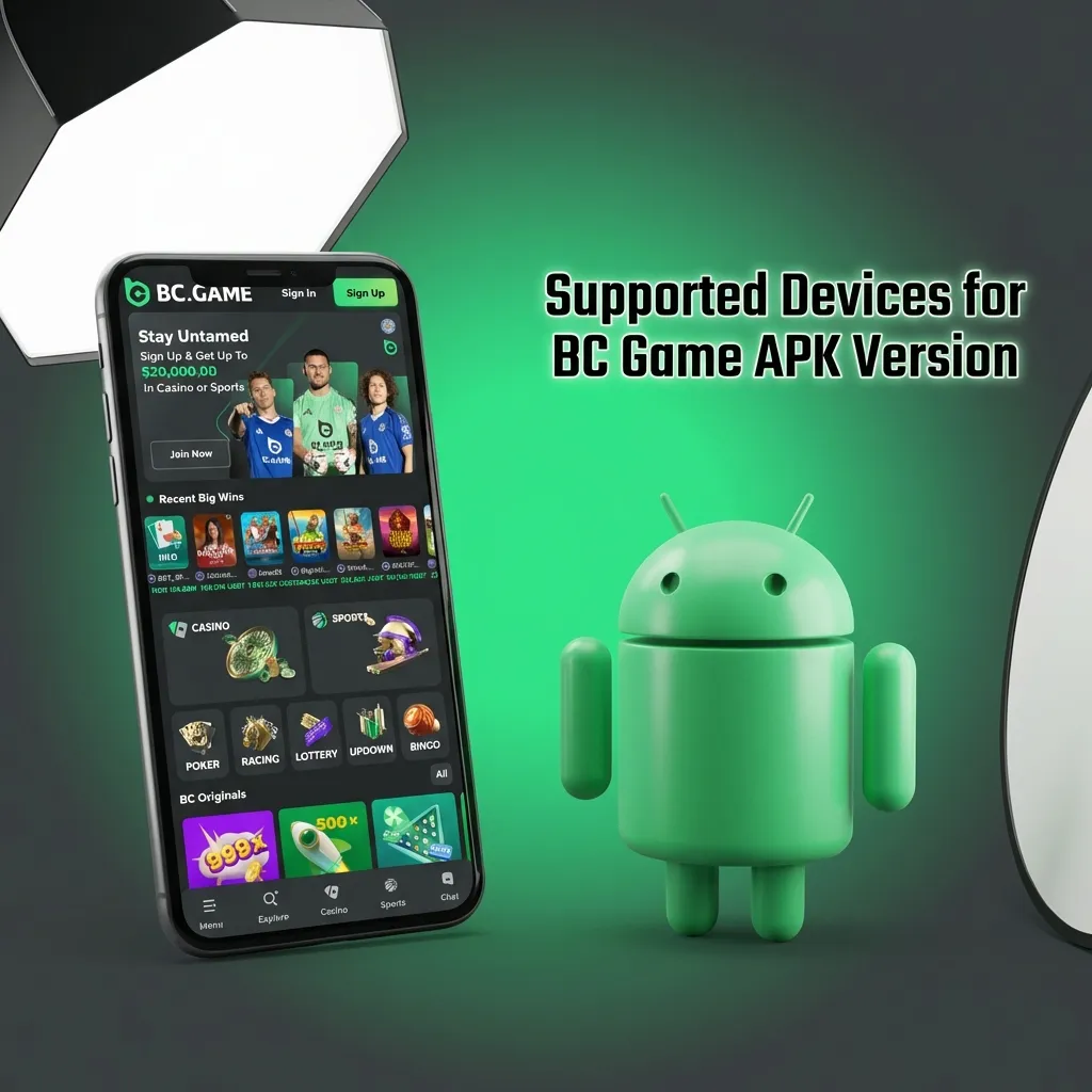 Table showing BC Game APK compatibility across Samsung, Sony, Huawei, OnePlus, Oppo, Google, Xiaomi, and Poco smartphone models