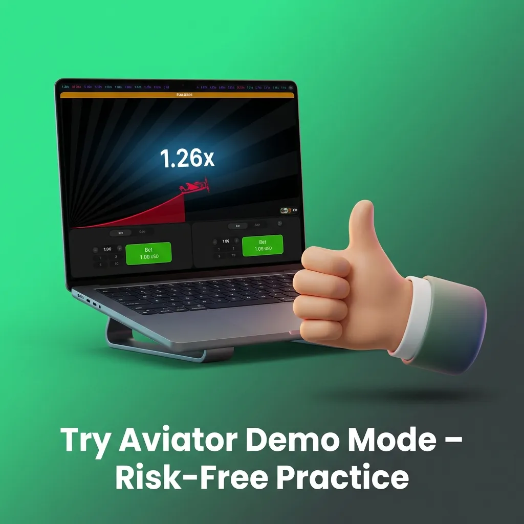 Aviator demo mode interface showing virtual credits and multiplier display for risk-free practice on BC Game
