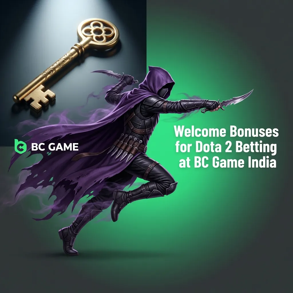 BC Game India welcome bonus for Dota 2 betting showing 180% or 300% first deposit offer for new players within 7 minutes