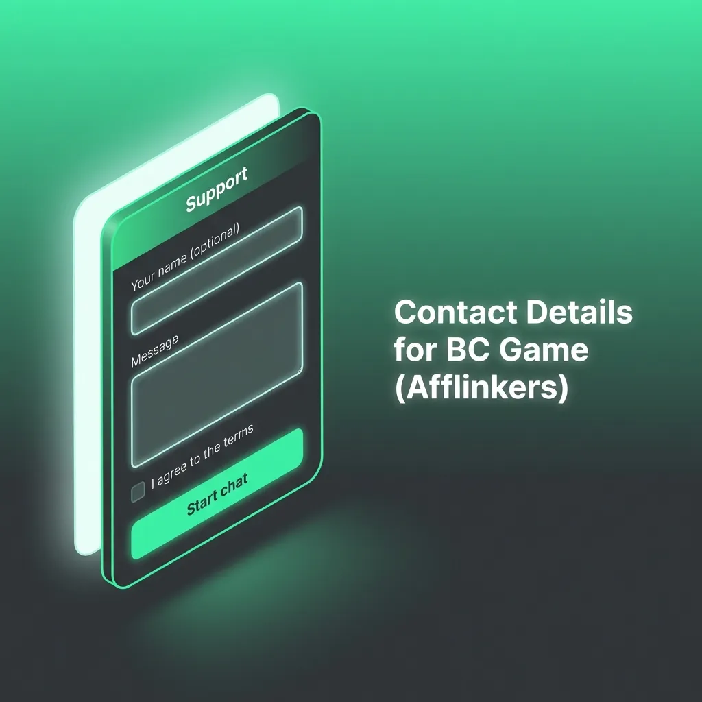 BC Game customer support contact options including live chat, email, FAQ, social media, and help center resources.